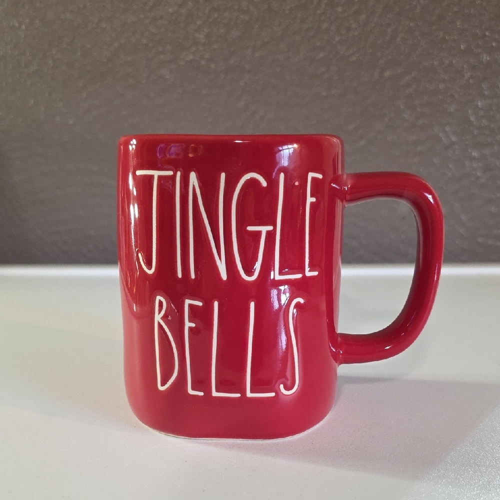 Rae Dunn Red "Jingle Bells" Mug NWT